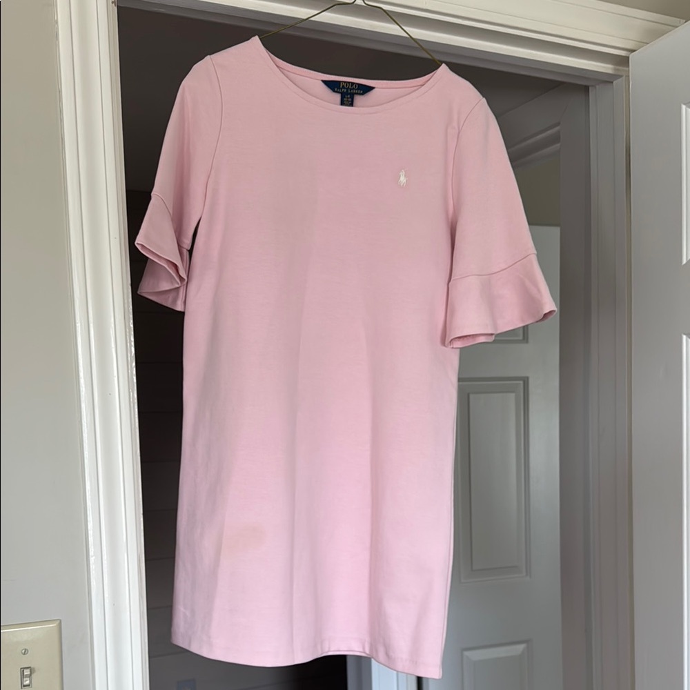 Polo by Ralph Lauren Pink Ruffled Short Sleeve Blouse (GIRLS SIZING)